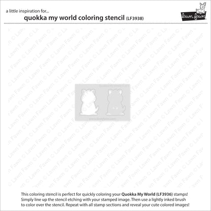 Lawn Fawn - Quokka My World Coloring Stencil