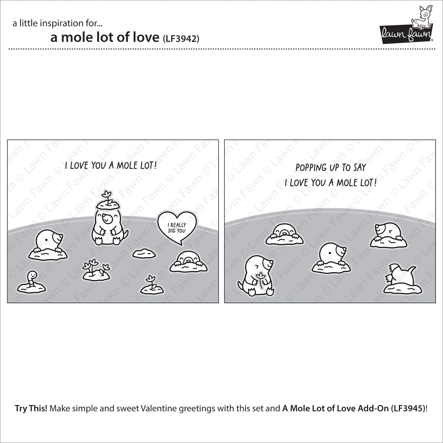 Lawn Fawn - A Mole Lot Of Love