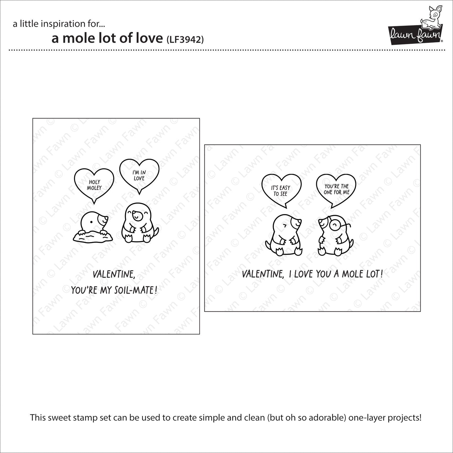Lawn Fawn - A Mole Lot Of Love