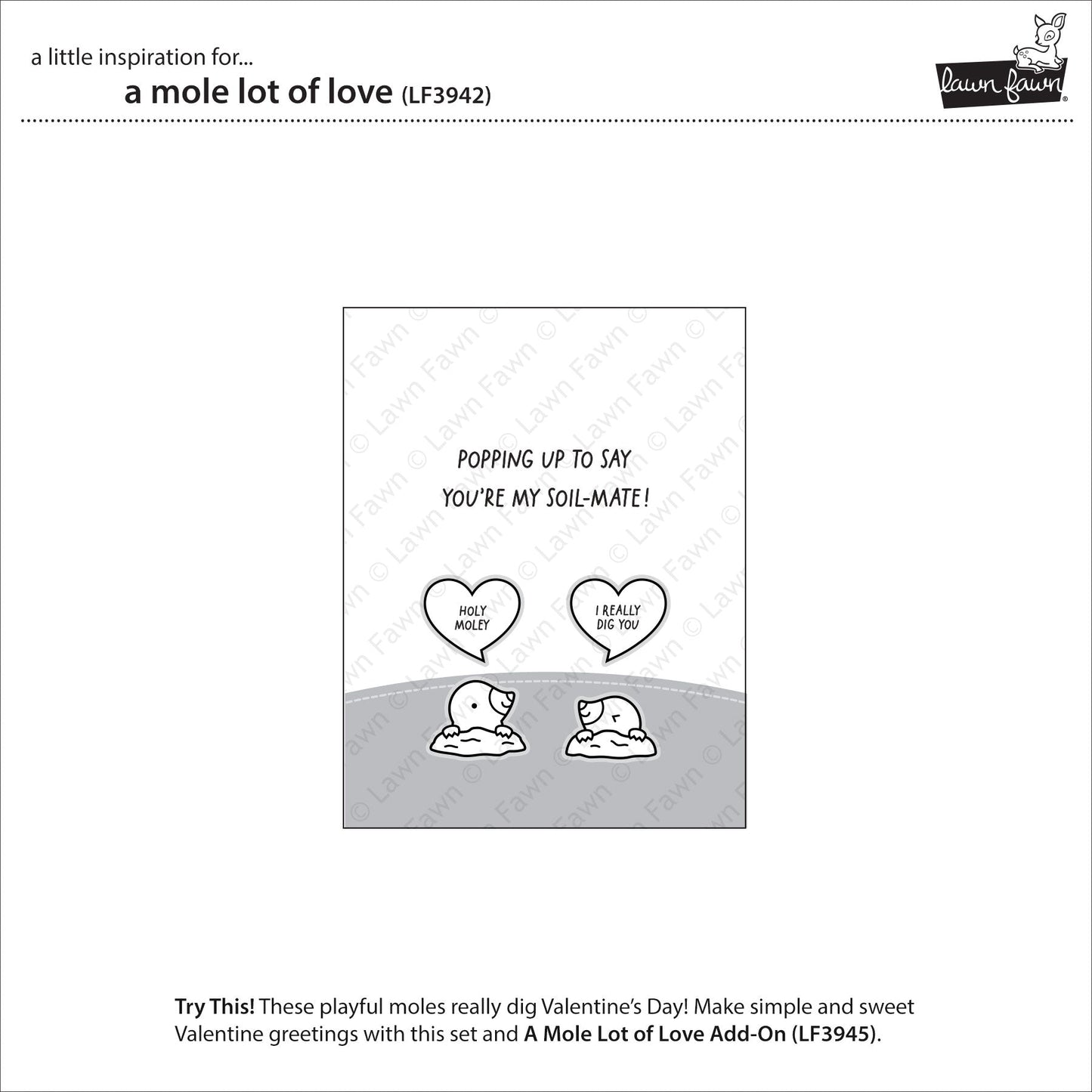 Lawn Fawn - A Mole Lot Of Love