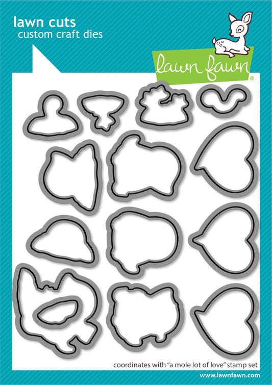 Lawn Fawn - A Mole Lot Of Love Lawn Cuts