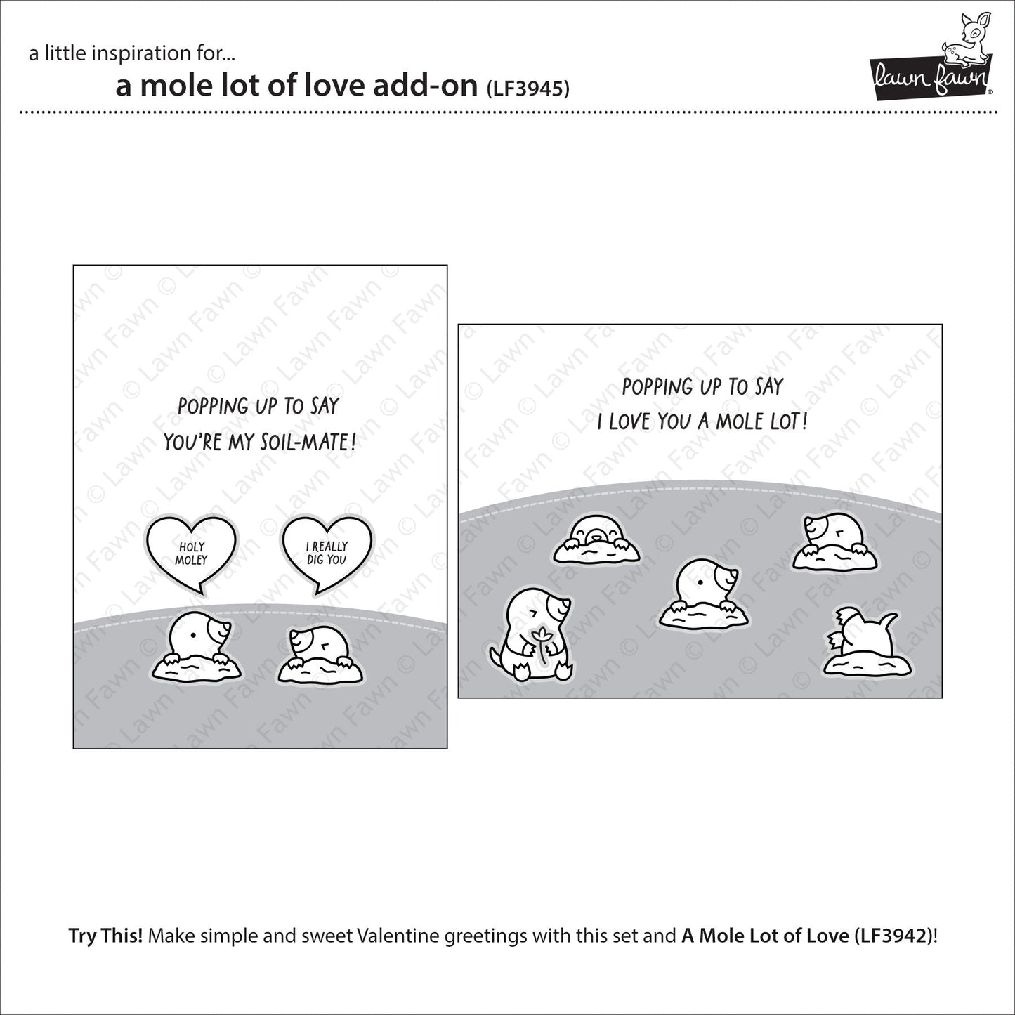 Lawn Fawn - A Mole Lot Of Love Add-On