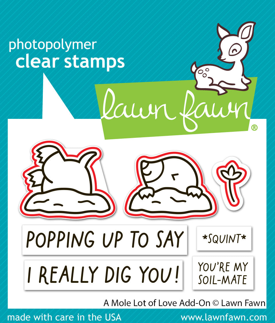 Lawn Fawn - A Mole Lot Of Love Add-On Lawn Cuts