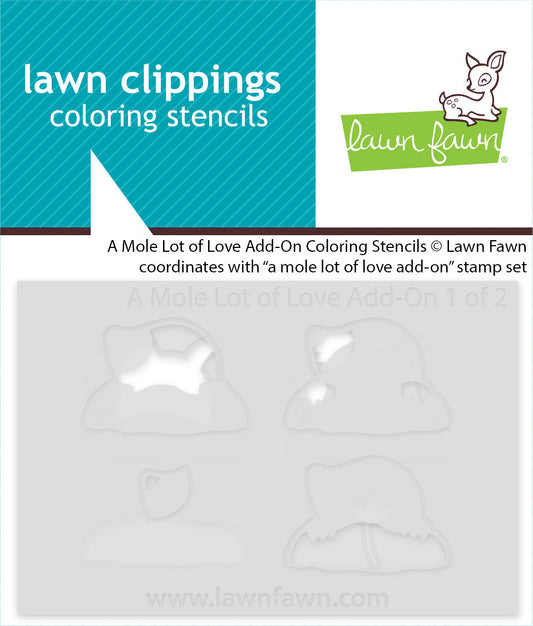 Lawn Fawn - A Mole Lot Of Love Add-On Coloring Stencils