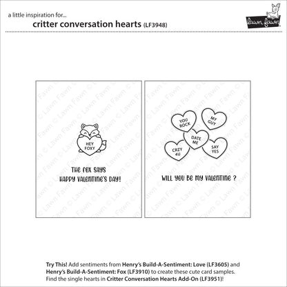 Lawn Fawn - Critter Conversation Hearts