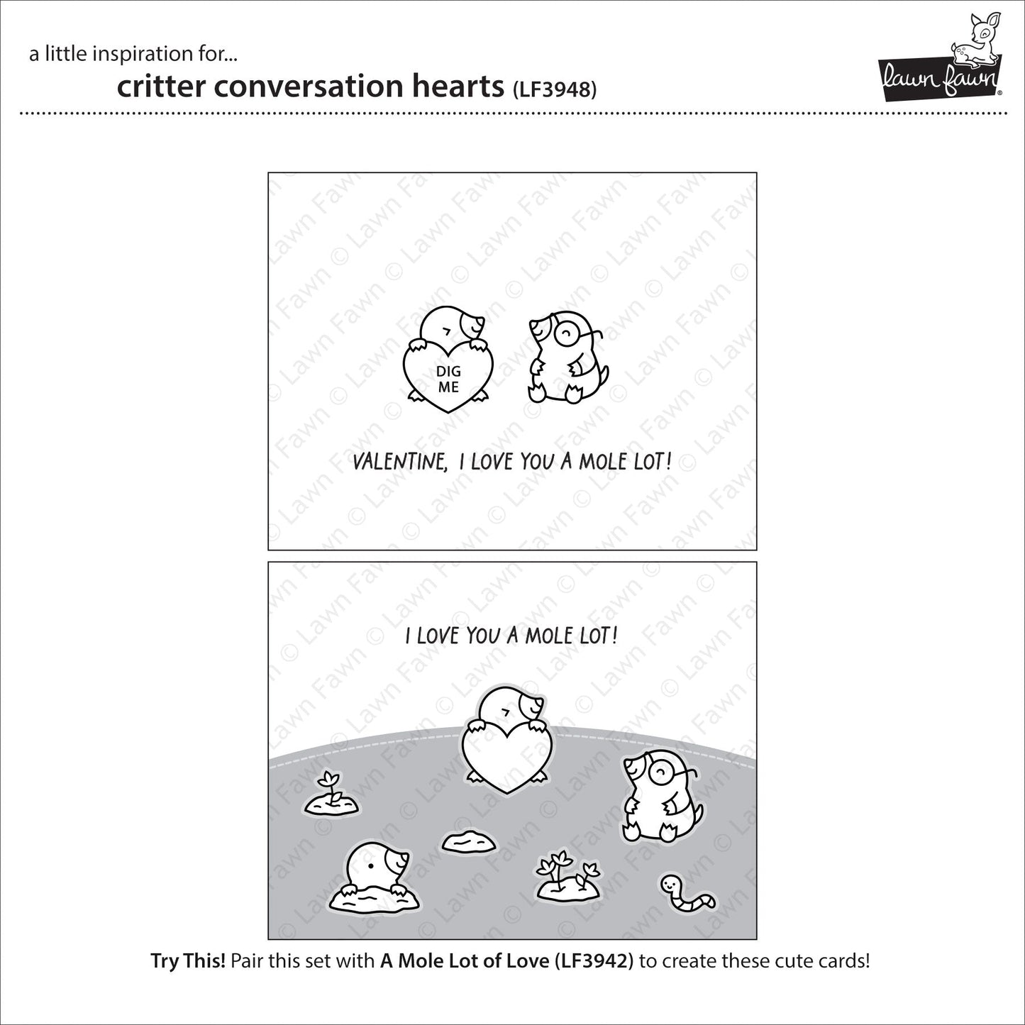 Lawn Fawn - Critter Conversation Hearts