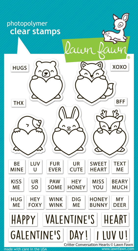 Lawn Fawn - Critter Conversation Hearts