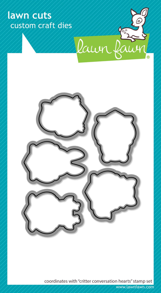 Lawn Fawn - Critter Conversation Hearts Lawn Cuts