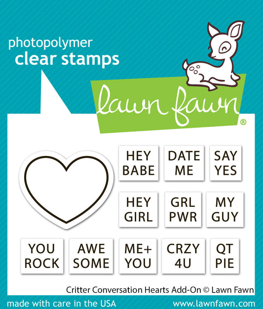 Lawn Fawn - Critter Conversation Hearts Add-On