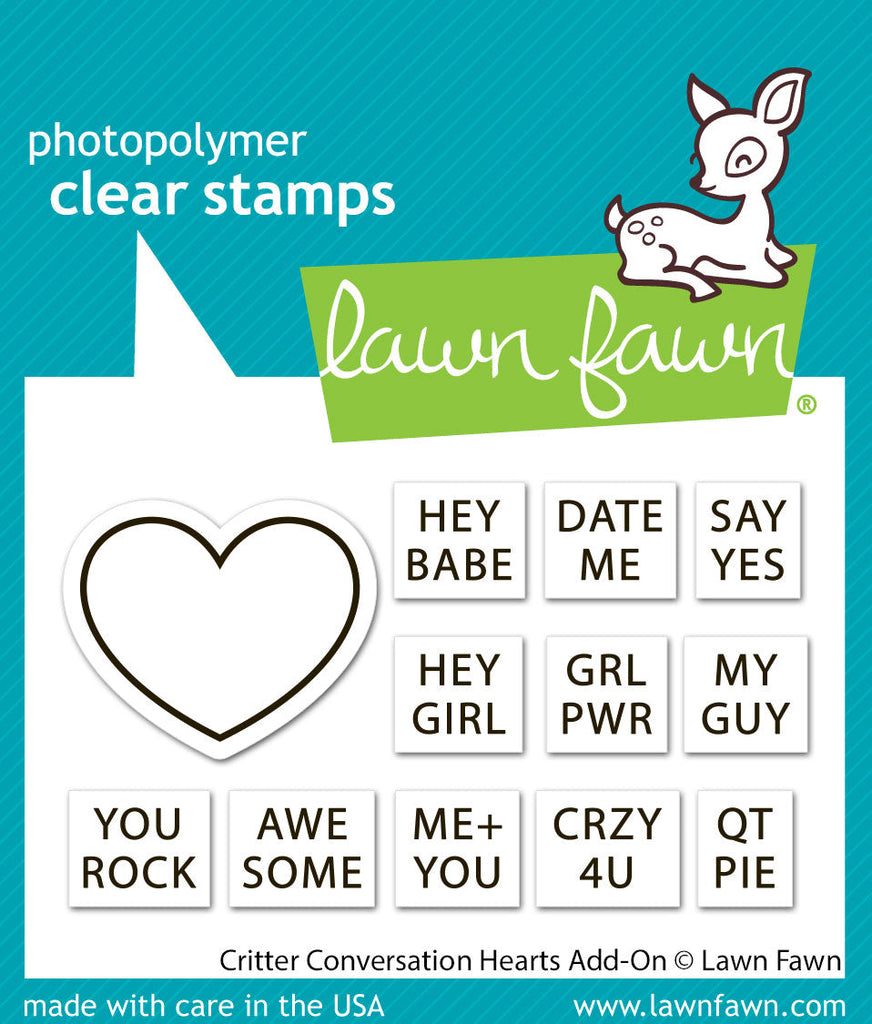 Lawn Fawn - Critter Conversation Hearts Add-On
