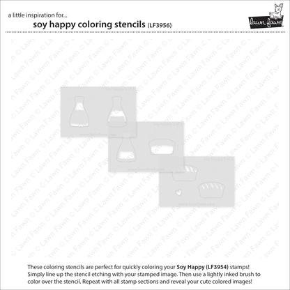 Lawn Fawn - Soy Happy Coloring Stencils