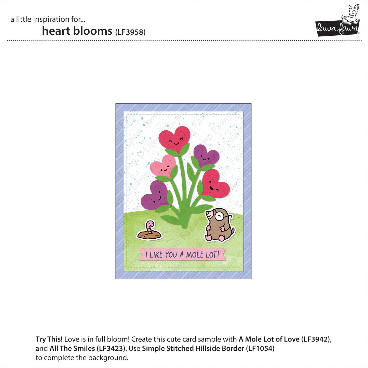 Lawn Fawn - Heart Blooms