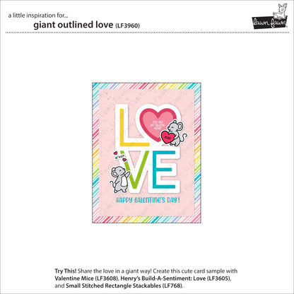 Lawn Fawn - Giant Outlined Love