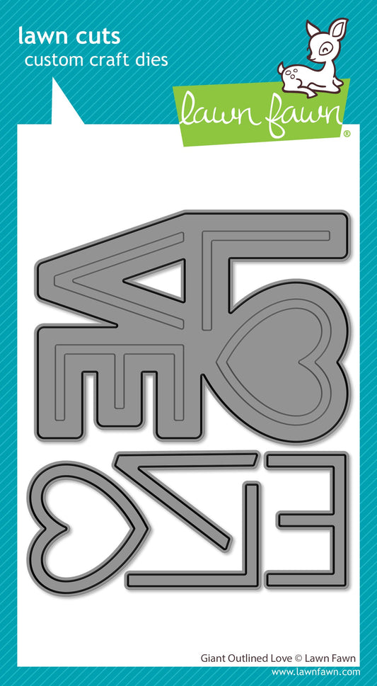 Lawn Fawn - Giant Outlined Love