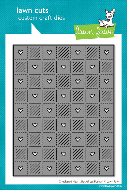 Lawn Fawn - Checkered Hearts Backdrop: Portrait