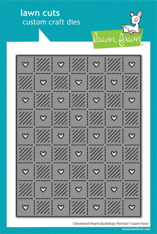 Lawn Fawn - Checkered Hearts Backdrop: Portrait