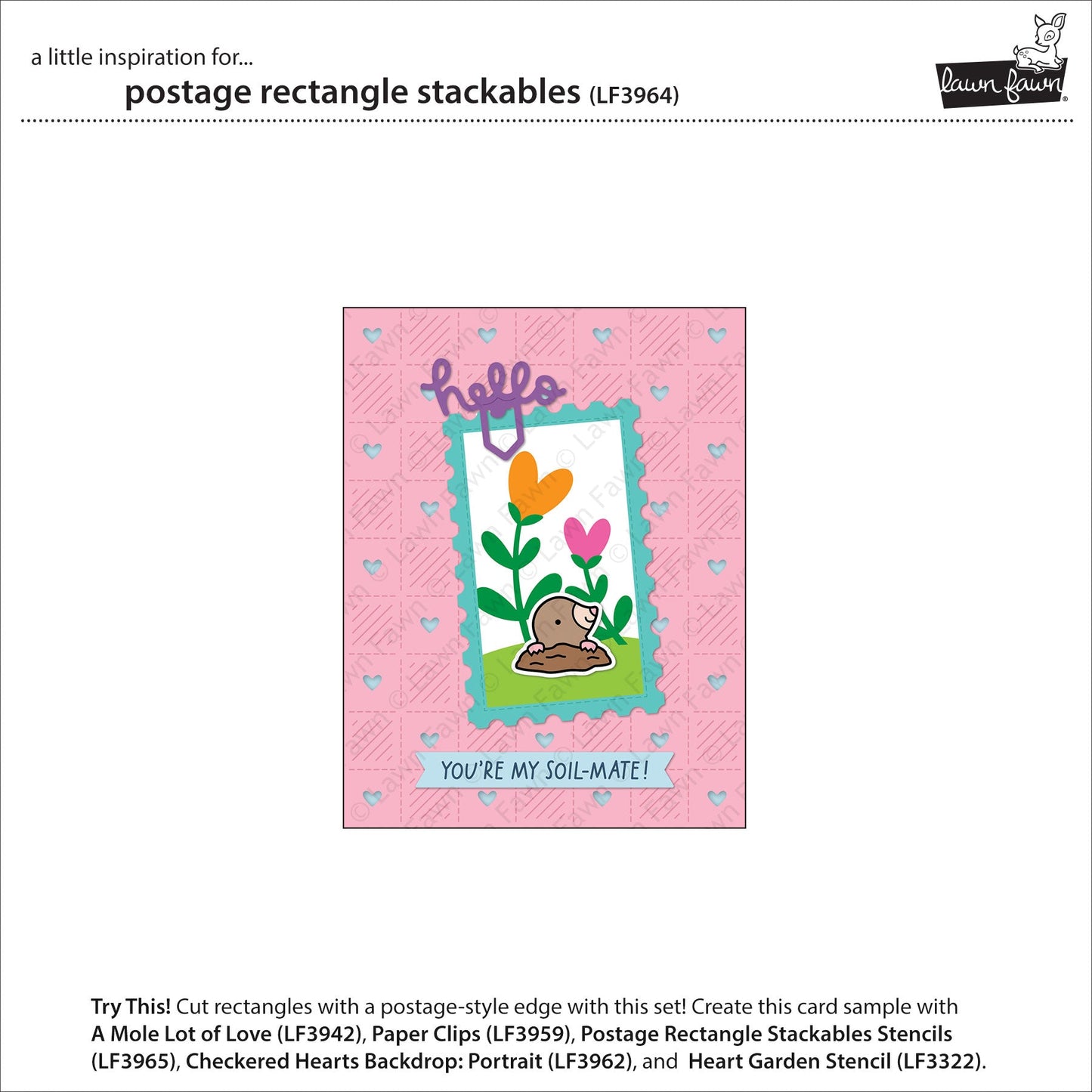 Lawn Fawn - Postage Rectangle Stackables