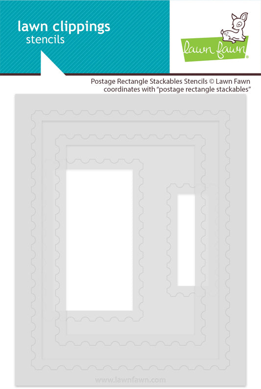 Lawn Fawn - Postage Rectangle Stackables Stencils