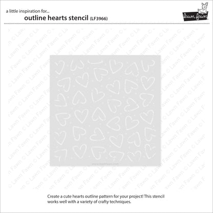 Lawn Fawn - Outline Hearts Stencil