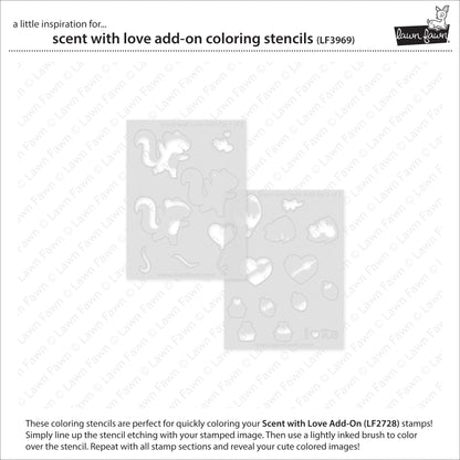 Lawn Fawn - Scent With Love Add-On Coloring Stencils