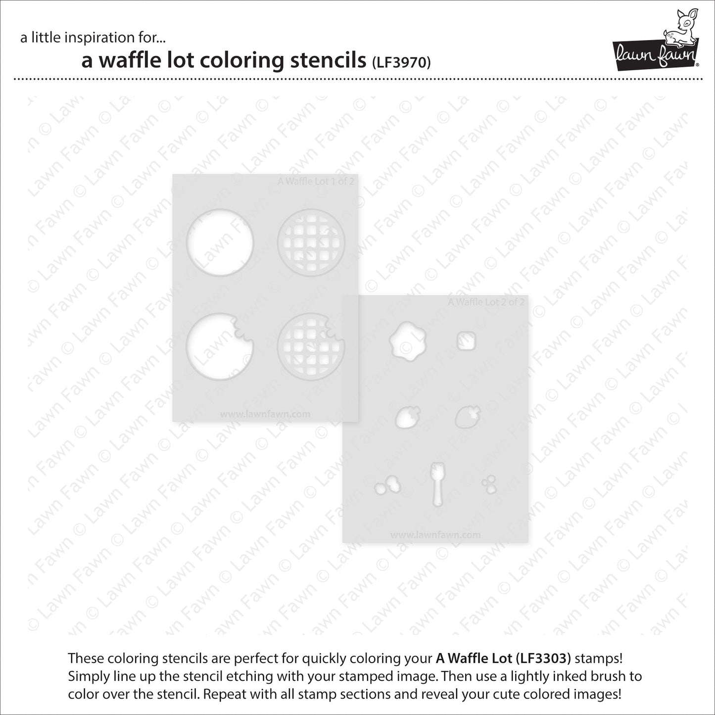 Lawn Fawn - A Waffle Lot Coloring Stencils