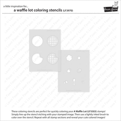 Lawn Fawn - A Waffle Lot Coloring Stencils