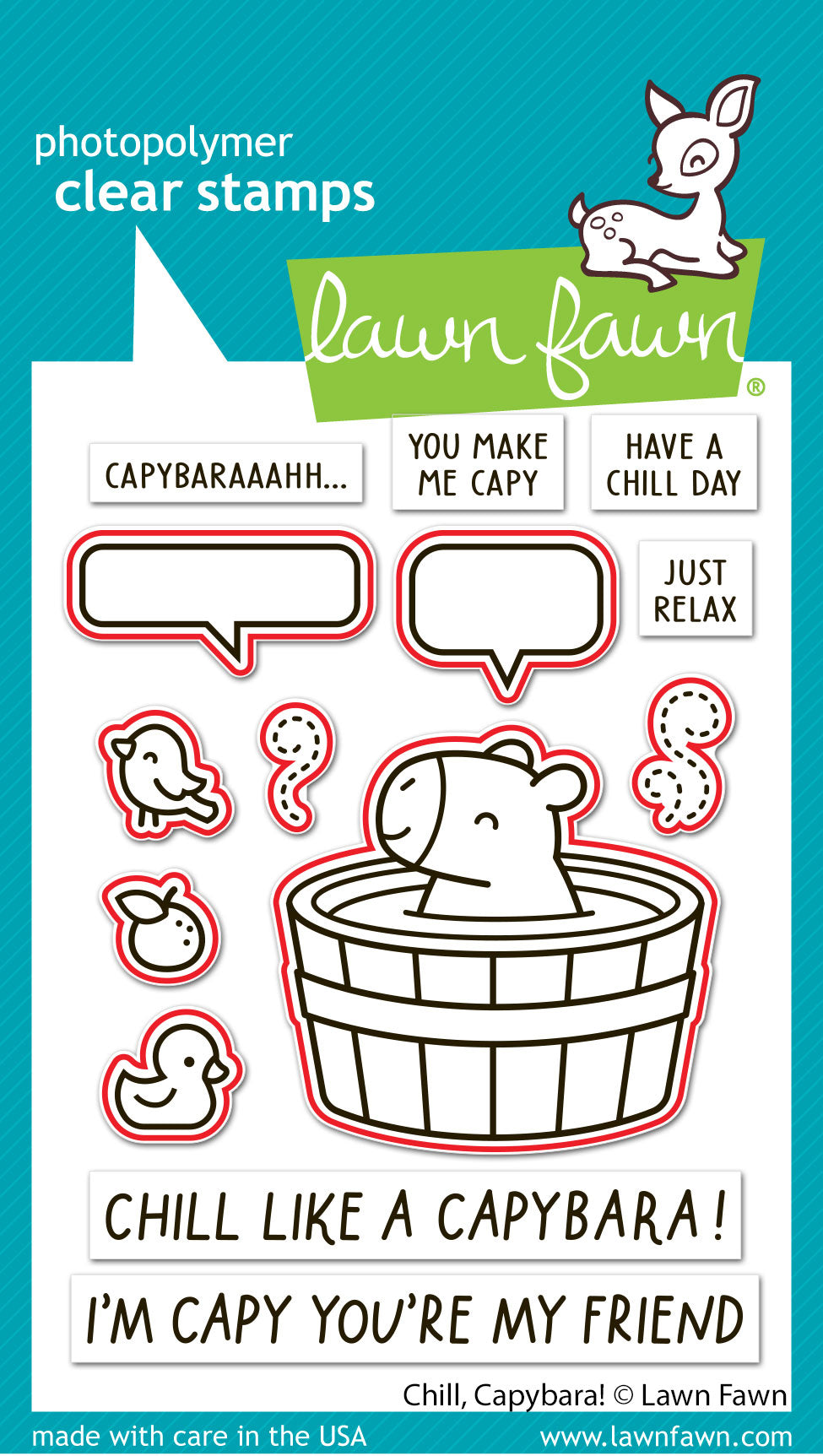 Lawn Fawn - Chill, Capybara! Lawn Cuts