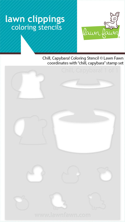 Lawn Fawn - Chill, Capybara! Coloring Stencil