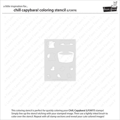 Lawn Fawn - Chill, Capybara! Coloring Stencil