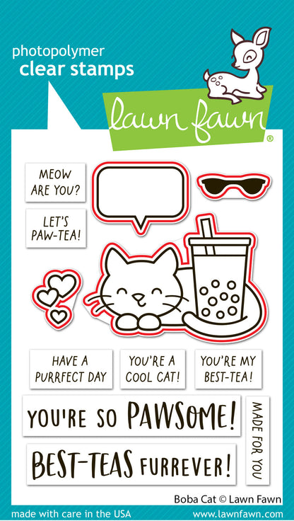 Lawn Fawn - Boba Cat Lawn Cuts