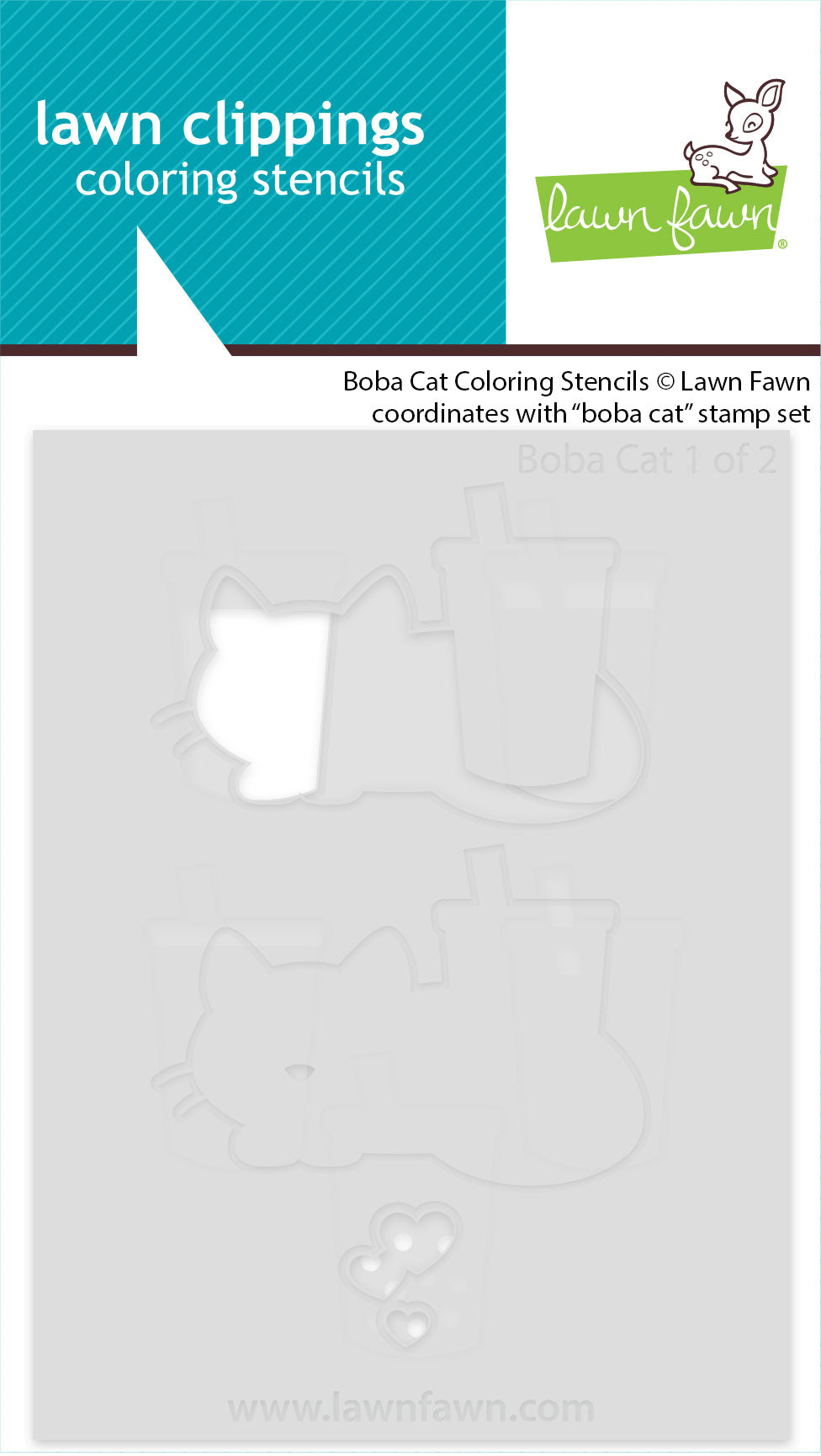 Lawn Fawn - Boba Cat Coloring Stencils