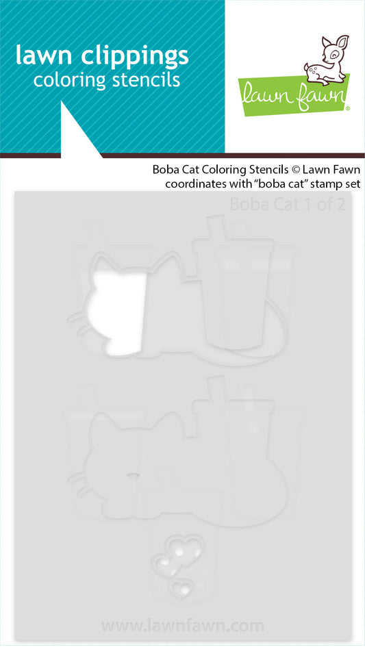 Lawn Fawn - Boba Cat Coloring Stencils