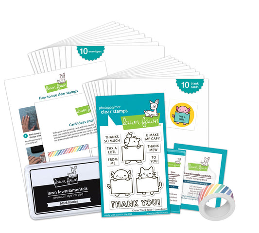 Lawn Fawn - Critter Thank Yous Kids Cardmaking Kit