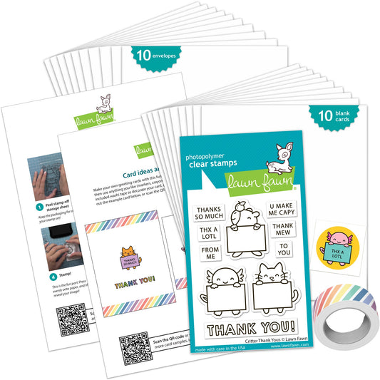 Lawn Fawn - Critter Thank Yous Kids Cardmaking Kit: Mini