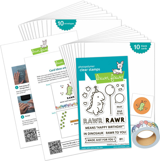 Lawn Fawn - Rawr To You Kids Cardmaking Kit: Mini