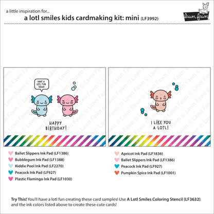 Lawn Fawn - A Lotl Smiles Kids Cardmaking Kit: Mini