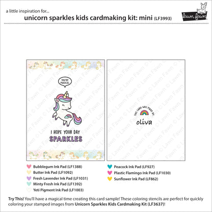 Lawn Fawn - Unicorn Sparkles Kids Cardmaking Kit: Mini