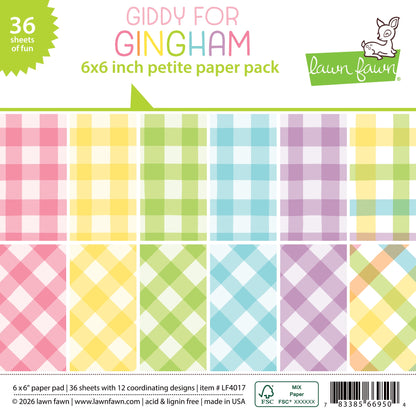 Lawn Fawn - Giddy For Gingham Petite Paper Pack 6x6"