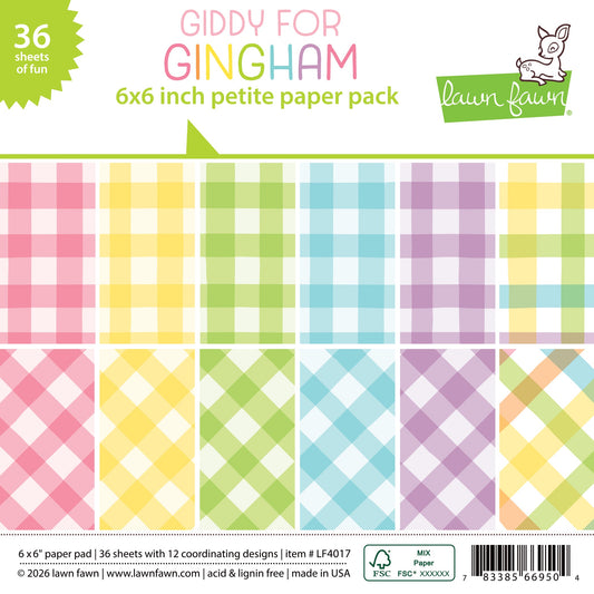 Lawn Fawn - Giddy For Gingham Petite Paper Pack 6x6"
