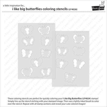 Lawn Fawn - I Like Big Butterflies Coloring Stencils