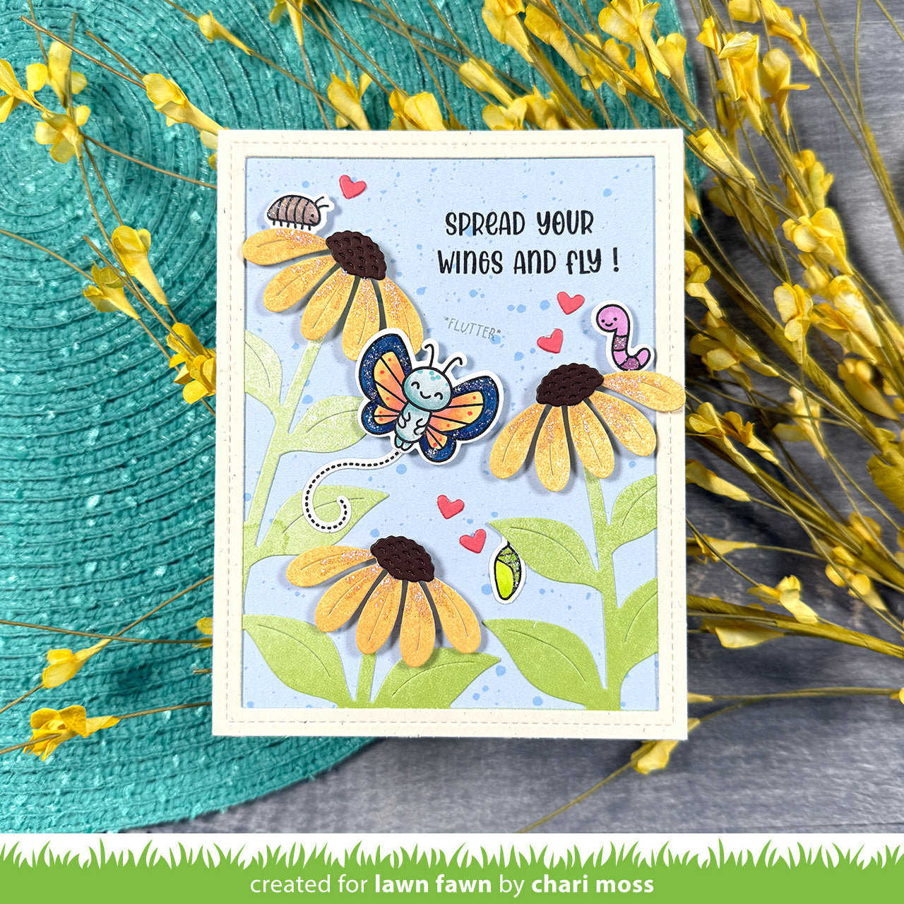 Lawn Fawn - Henry's Build-A-Sentiment: Butterfly