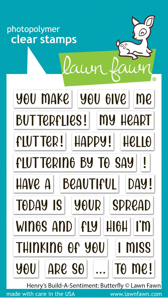 Lawn Fawn - Henry's Build-A-Sentiment: Butterfly