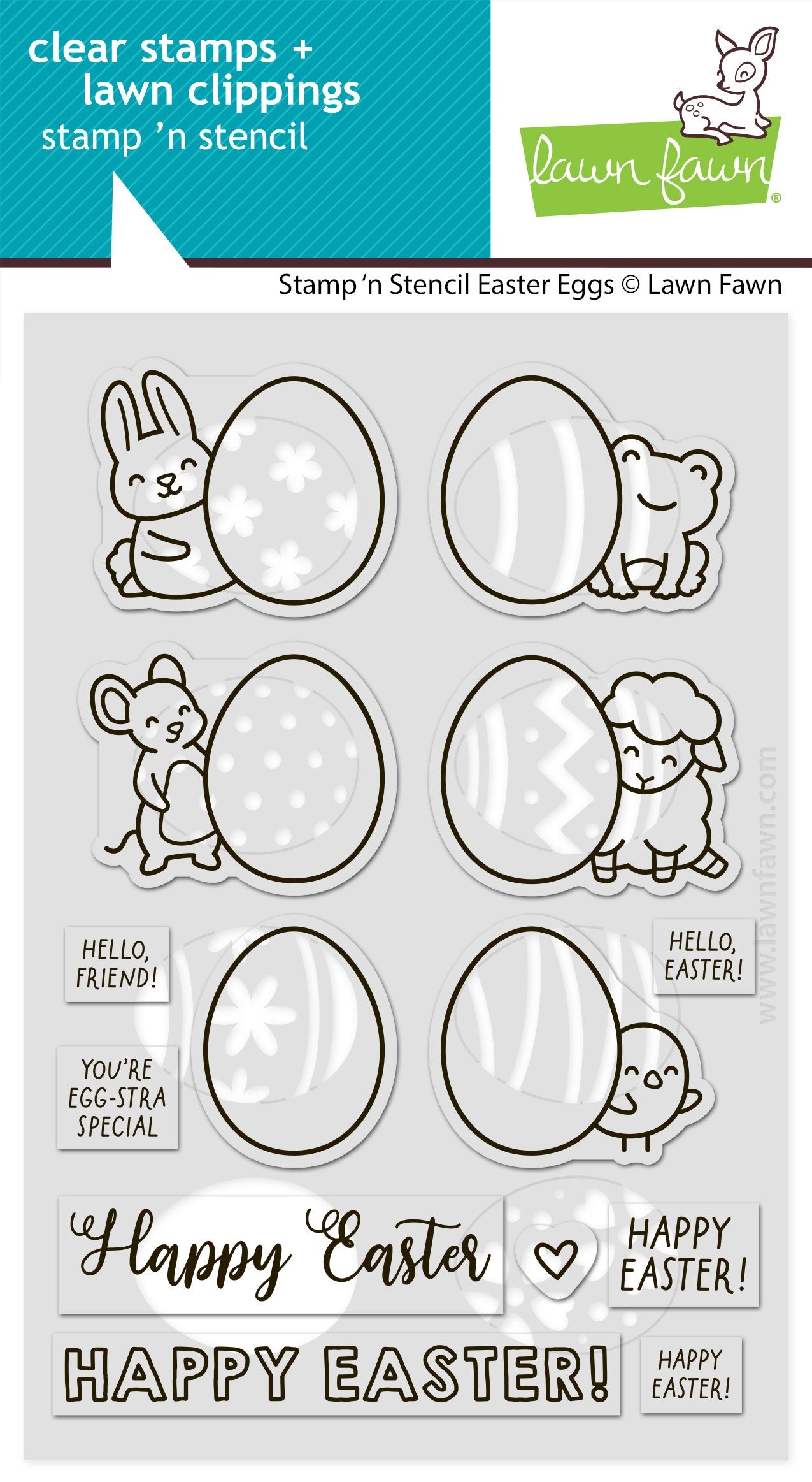 Lawn Fawn - Stamp 'N Stencil Easter Eggs