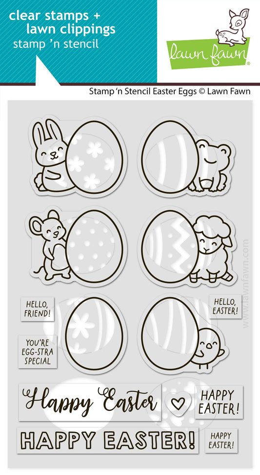 Lawn Fawn - Stamp 'N Stencil Easter Eggs