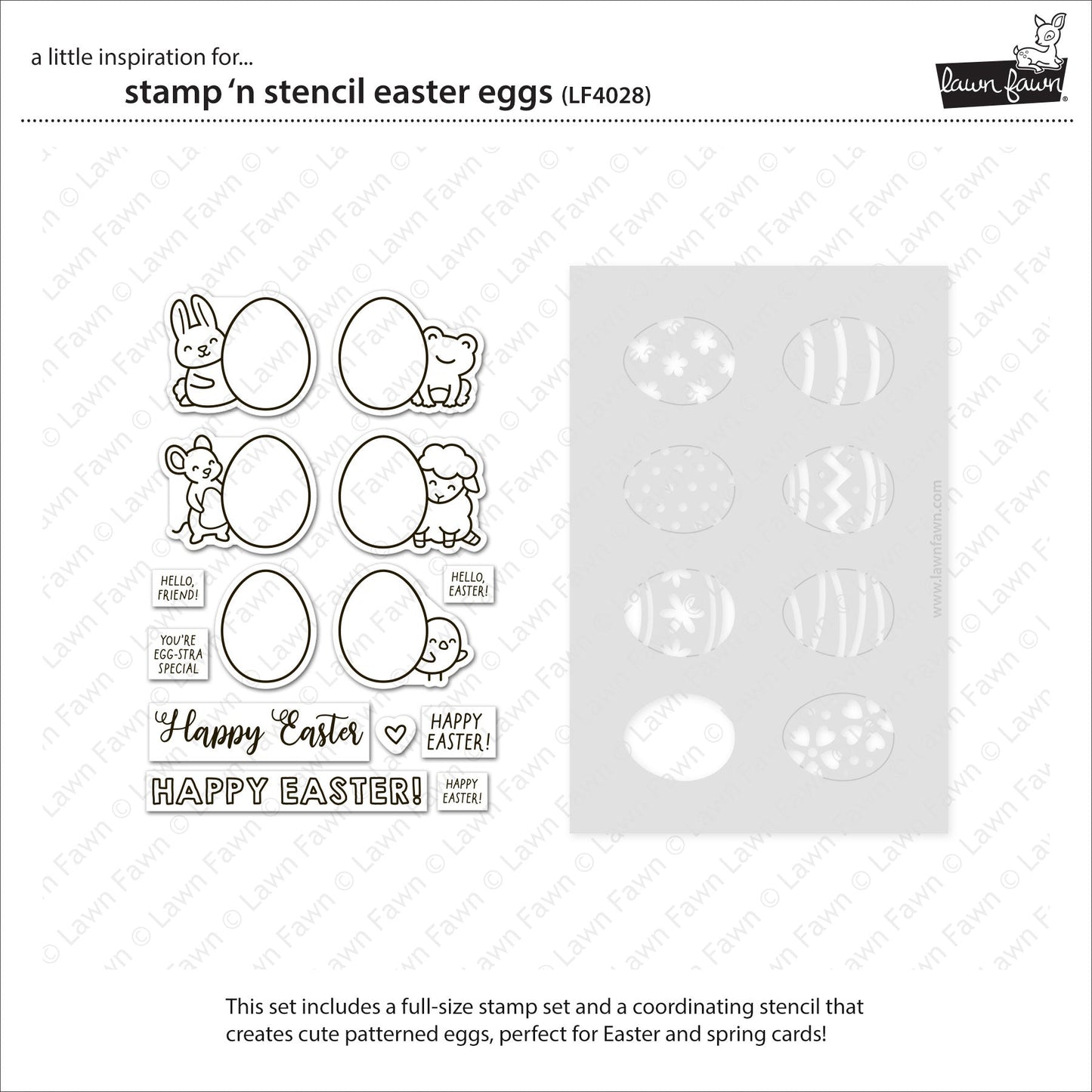 Lawn Fawn - Stamp 'N Stencil Easter Eggs