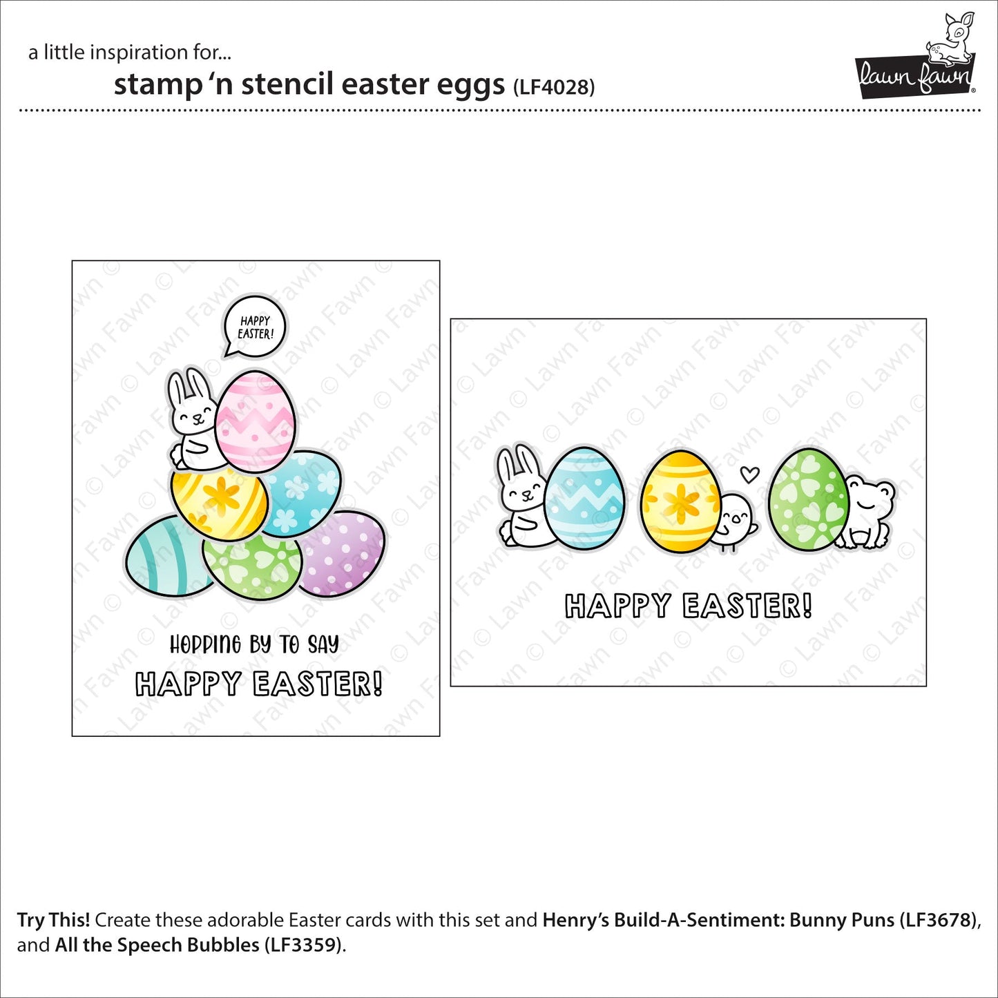 Lawn Fawn - Stamp 'N Stencil Easter Eggs