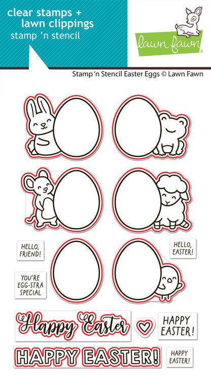 Lawn Fawn - Stamp 'N Stencil Easter Eggs Lawn Cuts