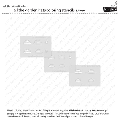 Lawn Fawn - All The Garden Hats Coloring Stencils