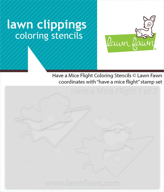 Lawn Fawn - Have A Mice Flight Coloring Stencils