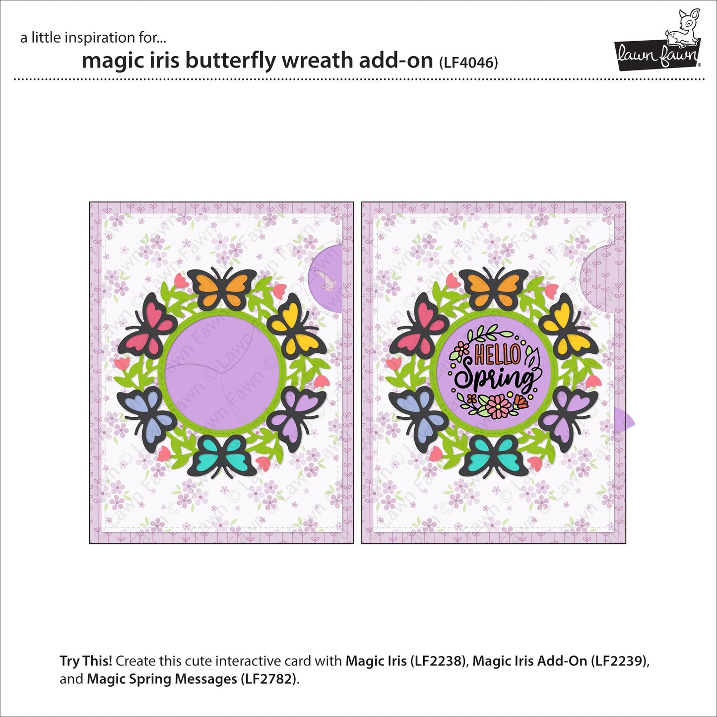 Lawn Fawn - Magic Iris Butterfly Wreath Add-On